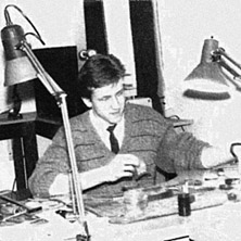 Norbert Kotwicki w pracowni. 1989 r.
